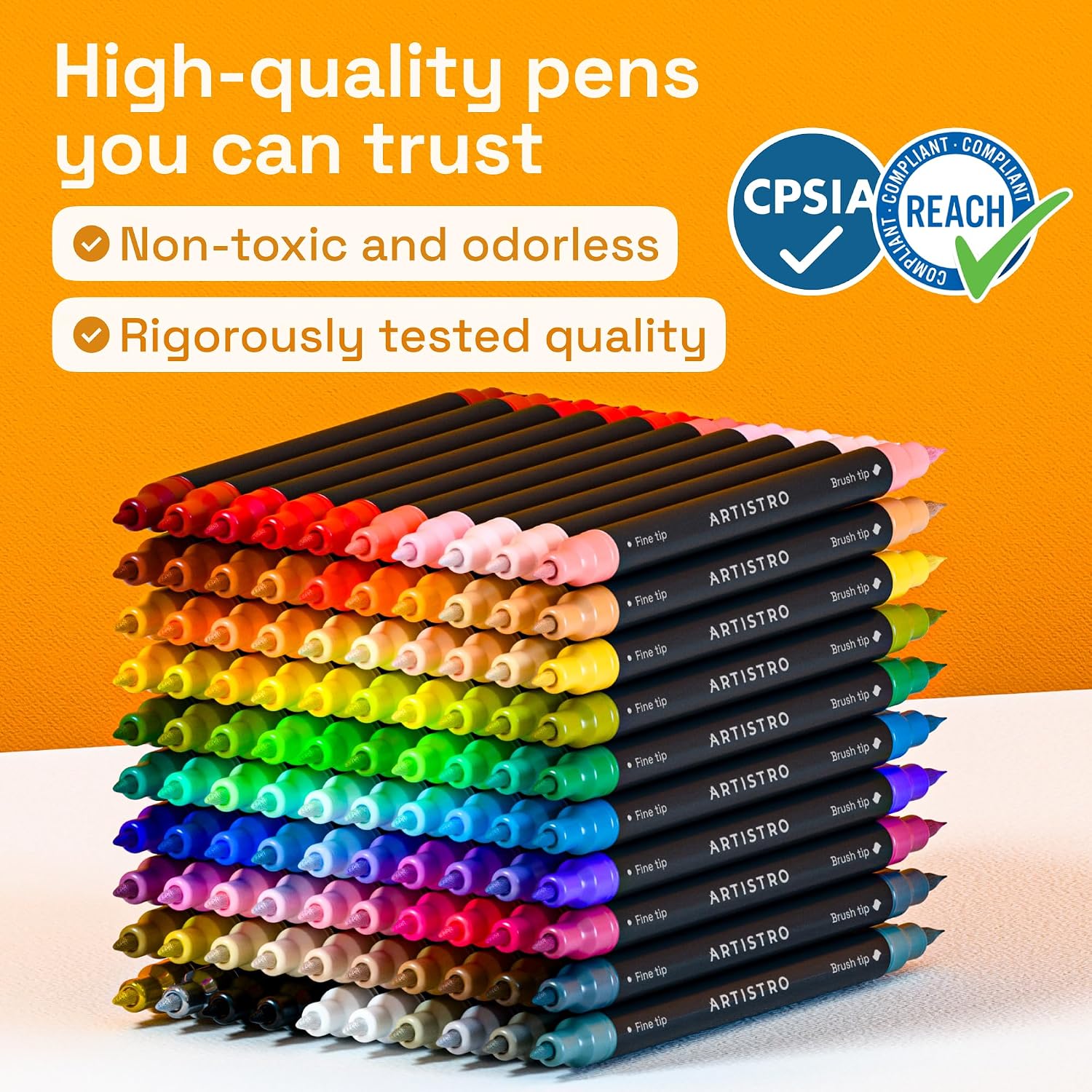 ARTISTRO 100 Acrylic Dual-Tip Glass Marker Pens for Wine Glasses - Image 9