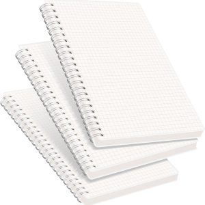 RETTACY Graph Grid Paper Notebook, 160 Pages per Pack, A5 (5.7'' × 8.3'')