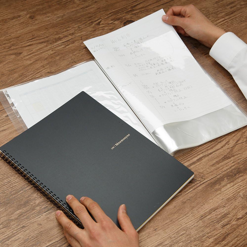 Maruman Mnemosyne Spiral Notebook, 140 Pages, A4 8.27"x11.69", 5mm Dot Grid - Image 2