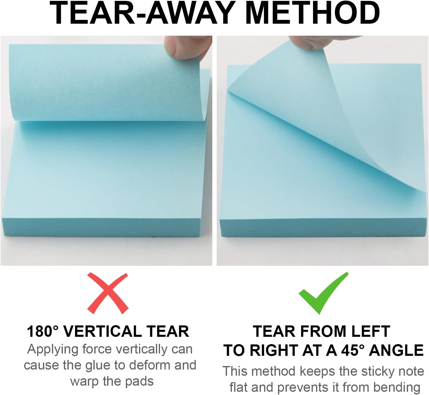 Realzeva Sticky Notes 3x3, Self-Sticky Notes Pad, 8 Pack-100 Sheet/Pad - Image 5